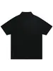 Camisa Polo Casual Nanxia com Botões Decorados no Bolso Manga Curta Masculina de Verão Gola Reversível Simples Ombro Caído Versátil