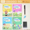 Conjunto de Livros de Prática de Escrita Cross-Border para Crianças Inglês Espanhol Divertido Caneta de Iluminação Controle da Caneta Livro de Treinamento de Traçado Atacado