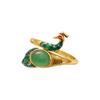 Anillo de pavo real de punto abierto con piedras semipreciosas y joyería transfronteriza de Europa y Estados Unidos, joyería creativa personalizada de nicho INS R052