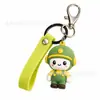 Chaveiro criativo de borracha macia em PVC personalizado com figura de anime de desenho animado 3D, mercadoria, presente, chaveiro DIY, pequeno pingente