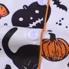 Pijama estampado europeo y americano transfronterizo de Halloween para mujer, cárdigan ligero de verano con solapas y manga corta, conjunto de ropa para el hogar al por mayor