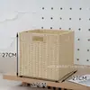 Cesta de Armazenamento Trançada Caixa de Armazenamento para Mesa de Centro de Mesa Caixa de Armazenamento para Roupas e Cosméticos Caixa de Armazenamento de Cesta de Rattan