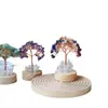 Lámpara de Noche Árbol de Dinero de Cristal Natural Transfronterizo Adornos Racimo de Cristal Blanco Luminoso USB Lámpara de Mesita de Noche Adornos para el Hogar