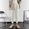 Pantalones Casuales de Velcro para Hombre Primavera y Otoño Pierna de Nueve Puntos Drenaje Todo-partido Moda Coreana Marca Occidental Pantalones