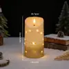 Luzes de Velas Eletrônicas LED para Novos Produtos Transfronteiriços com Bordas Inclinadas, Luzes de Fio com Pó Dourado, Velas Decorativas para Festival de Natal e Concertos