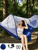 Rede de Dormir ao Ar Livre Anti-Mosquito Abertura Rápida com Mosquiteiro Acampamento Acampamento Portátil Abertura Rápida Balanço de Nylon Pátio Viagem Rede de Cama