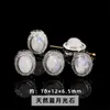 Cristal Natural Água-Marinha Forma Oval Liga Caixa Mágica Acessórios para Joias DIY Pulseira Produtos Semi-Acabados Atacado
