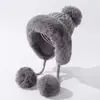 Gorro de punto para mujer, forro polar de invierno, cálido, gorro todo en uno con bufanda y mascarilla, adecuado para ciclismo al aire libre