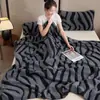 Manta de Regalo Amazon Temu Transfronteriza Catiónica de Una Capa de Doble Cara con Patrón de Cebra Manta de Franela para Siesta
