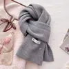 Bufanda de Punto Suave y Versátil de Color Sólido en Mezcla de Lana para Mujer, Estilo de Alta Gama para Otoño e Invierno, Calentador de Cuello Engrosado y Cálido para Estudiantes y Hombres