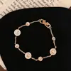 Gvc Ji Jia Moda Europea y Americana Tendencia Joyería Múltiples Colgantes Estrellado Doble Cara Diamante Elegante Versátil Sencillo Pulsera