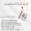 Collar de Acero de Titanio, Popular en Europa y América, Collar con Forma de Libro de Carta de Amor Grabada, Collar con Forma de Sobre de Carta de Amor Abrible, Cadena para Clavícula
