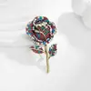 Ventas Directas de Fábrica Producto Nuevo Transfronterizo Día de San Valentín Moda Broche de Flor de Rosa Broche de Diamante de Lujo Ligero Accesorios para Ropa