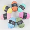 Yipian Fio de Algodão Leite de 4 Fios Algodão Penteado Lã Bola Meada DIY Feito à Mão Tricotado Linha Cachecol Bebê Linha Crochê Boneca