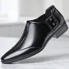 Zapatos de Cuero de Negocios para Hombre Nuevos al por Mayor Casual Formal sin Cordones Cuero Suave Transpirables Zapatos Blancos Negros para Novio Boda Traje