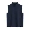 Nuevo Chaleco de Color Sólido para Deportes al Aire Libre con Cuello Alto para Hombre, Chaleco Casual para Viajar al Trabajo, Ropa de Trabajo Resistente al Desgaste con Bordado y Estampado Personalizado
