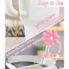 (2+2) Cubierta de Popote de Flor para Accesorios de Taza Stanley 10 mm Silicona Reutilizable