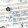 Fita Washi Momo Série de Amostragem de Mensagens Material de Decoração de Diário Vintage em Inglês Adesivos em Laço 6 Estilos
