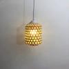 Lanterna de bambu boutique Abajur artesanal Lustre para casa Retro Zen Decoração de lazer com suporte de lâmpada