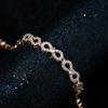 Pulsera Mobius para Mujer Lujo Ligero Diseño de Nicho Símbolo Infinito Pulsera Minimalista de Circonita para Regalo de Novia
