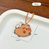 Llavero de Capibara Colgante para Mochila Escolar Cerdo de Guinea Lindo Colgante Acrílico Puerta Delfín Serie Eterna Colgante Pequeño