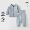 Conjunto de Ropa Interior Acolchada de Algodón Puro Color Jengibre Cálido para Primavera y Otoño para Niños, Niños y Niñas, Conjunto de Ropa de Algodón Separado para Recién Nacidos