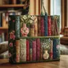 Nova loja independente TEMU, Novidade na Amazon: bolsa sacola acolchoada com estampa digital, bolsa casual de algodão para jaqueta