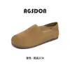 Zapatos Mocasín Planos Aogushi Deng para Mujer Estilo Nuevo 2026 Deslizables de Dos Vías Casuales para Mujeres Embarazadas Suela Suave Mocasines para Personas Perezosas