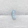 Pendientes Curvos de Aleación de Titanio Astmf-136 con Fila de Circonitas Titanio G23 Nuevas Circonitas Pendientes para Labio Joyería para Piercing Cabeza