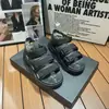 Sandálias de praia peeple de verão com velcro femininas antiderrapantes casuais de sola grossa sapatos muffin romanos europeus e americanos esportivos ao ar livre