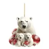 Decoraciones Navideñas y Divertidos Adornos Navideños de Familia de Osos Polares Lindos Transfronterizos