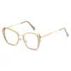 Gafas de Moda Tendencia sin Receta para Mujer, Efecto Adelgazante, Comercio Transfronterizo, Estilo Europeo y Americano, Gafas Decorativas de PC, Gafas Fotocromáticas Anti-Luz Azul para Hombre