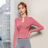 Chamarra de Fitness Estilo Otoño con Cremallera Celebridad de Internet para Mujer, Cremallera, Adelgazante, Secado Rápido, Manga Larga, Ajustada, Ropa Deportiva de Yoga, Top