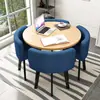 Mesa de Recepção Simples e Combinação de Cadeiras Mesa de Negociação Recepção de Loja Comercial Mesa e Cadeira Mesa Redonda Pequena para Lazer de Escritório