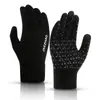 Luvas de Lã Grossas e Quentes de Inverno Antiderrapantes para Ciclismo ao Ar Livre com Lã Adicionada para Proteção contra o Frio, Resistentes ao Desgaste e à Prova de Vento, com Tela Sensível ao Toque