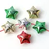 Estrella Pentagrama de Color Navideño con Agujero Recto Estrella Gruesa Cuentas Sueltas Material para Cadena de Teléfono Cadena de Bolso Hecho a Mano DIY