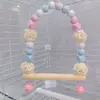 Accesorios para Jaula de Loro, Columpio de Bola de Ratán, Juguete Columpio para Loro, Periquito Australiano, Agaporni, Periquito Común, Columpio para Pájaros Pequeños, Juguete para Masticar