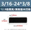 Tornillos de Fijación con Cabeza Avellanada Estándar Británico y Americano Grado 12.9, Tornillos Sin Cabeza de Allen, Tornillos de Fijación para Máquina 2 # 4 # 1/4