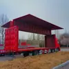 Semirremolque de transporte tipo caja con laterales de cortina expandibles, 14.15m, estándar VI Nacional, vehículo tipo cortina expandible abierto para uso logístico