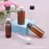Gorra Plana Ordinaria Botella 50ml Tapa de Rosca Transparente Botella para Loción 50ml Botella Ovalada con Tapa de Giro Botella para Glicerina Botella Dispensadora de Crema de Manos