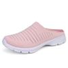 2022 Verão Feminino Chinelos Esportivos Sapatos Preguiçosos Fly-Woven Superfície de Malha Respirável Meio-Reboque Sapatos Casuais para Caminhada Plus Size Casal