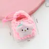 Funda de Punto Hecha a Mano de Dibujos Animados para Auriculares, Bolsa de Almacenamiento, Billetera Tejida, Llavero Colgante Encantador