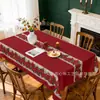Exclusivo transfronterizo, popular mantel navideño con estampado de flor de Nochebuena de alta definición, mantel decorativo festivo, serie para el hogar, en stock