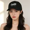 Boné de Baseball Bordado com Letra Estilo Retrô Feminino, Chapéu de Sol da Moda para Primavera e Verão para Uso ao Ar Livre, Unissex