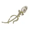 Elegante Simples para o Trabalho Elegante Alto Padrão Gola de Terno Broche de Joia com Zircônia Luxo Nicho Acessórios de Broche