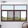 Ventana Deslizante de Tres Rieles con Certificación CE Puerta de Doble Acristalamiento Puerta Deslizante Exterior de Aleación de Aluminio Ventana Deslizante de Vidrio Cocina Sala de Estar