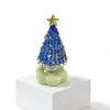 10.5cm Base Giratoria de Cerámica Jingdezhen Adorno de Árbol de Navidad Manualidades de Vidrio Cerámicas Navideñas