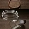 Frasco de Almacenamiento con Tapa de Madera de Acacia, Frasco Sellador de Granos de Grado Alimenticio para Cocina, Frasco de Almacenamiento Doméstico a Prueba de Humedad y Insectos para Granos y Productos Secos