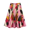 Z Ropa de Mujer Transfronteriza Aliexpress Moda Europea y Americana 2025 Falda Midi Estampada Simple Versátil para Mujer 2183048