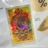 Foil Dorado Coloridos Doce Signos del Zodíaco Ocho Deidades Guardianas Tarjetas Flash Estatua de Buda Pegatinas para Teléfono Amuletos Venta al por Mayor